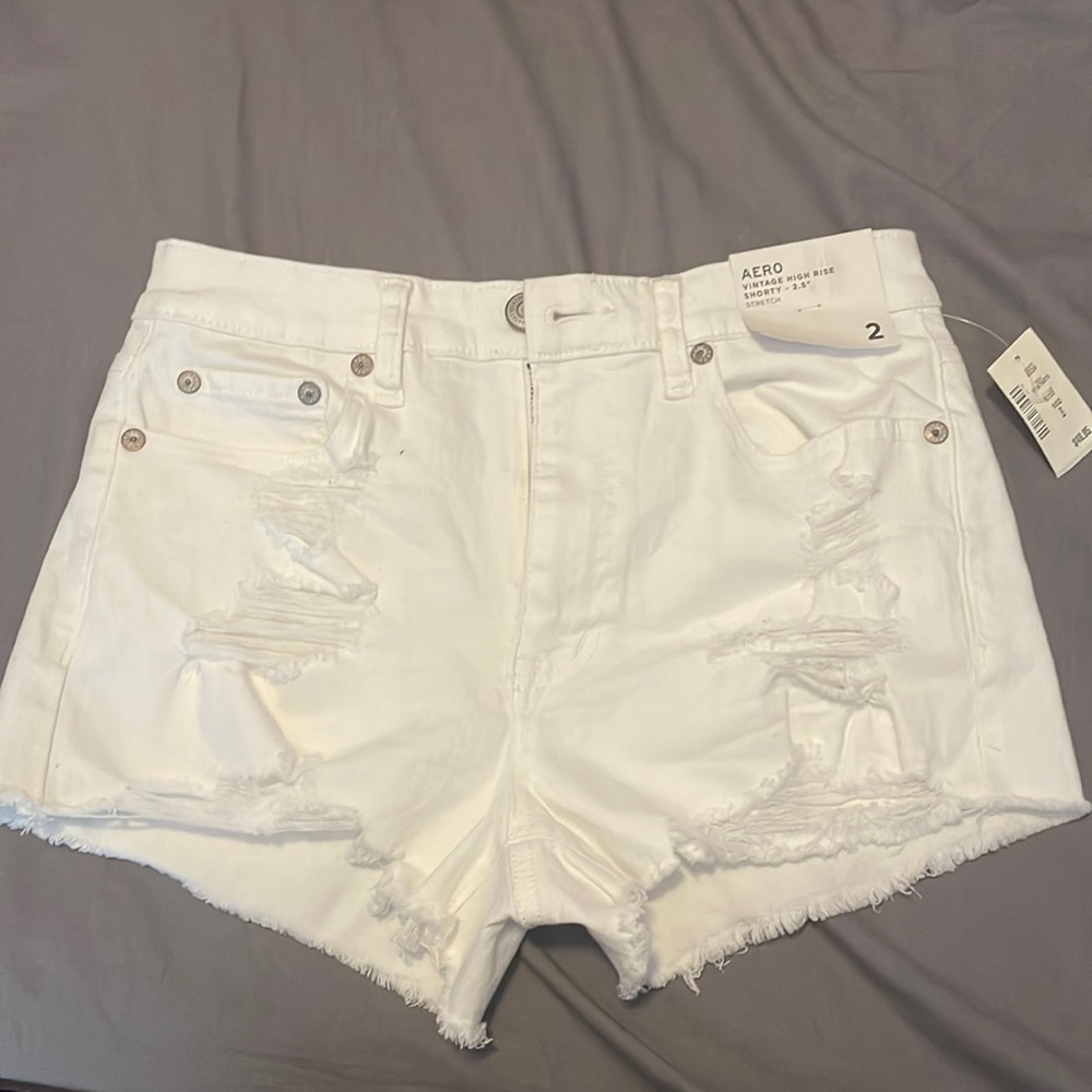 White Aeropostale Jean Shorts